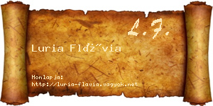 Luria Flávia névjegykártya